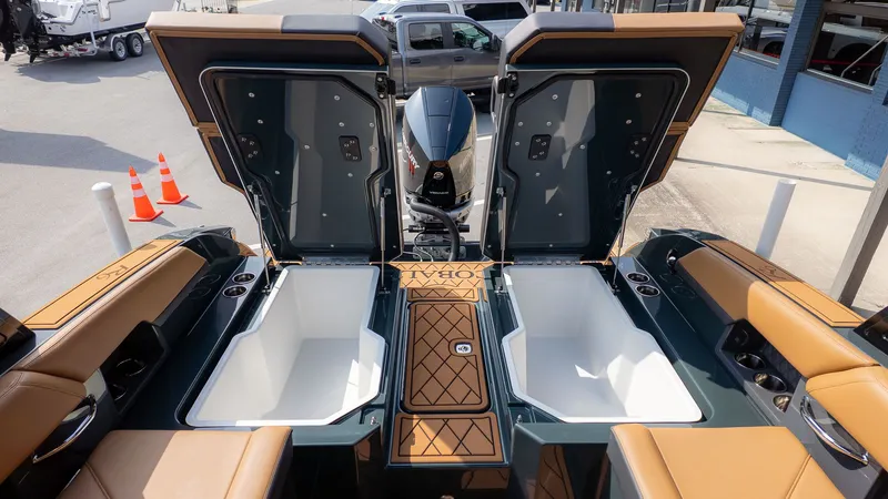 Slide: The Image of Interior of 2026 Cobalt R6 with open storage compartments. - 14