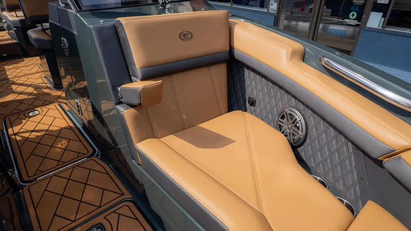 Slide: The Image of Luxurious seating in Cobalt R6 boat, model 2026. - 22