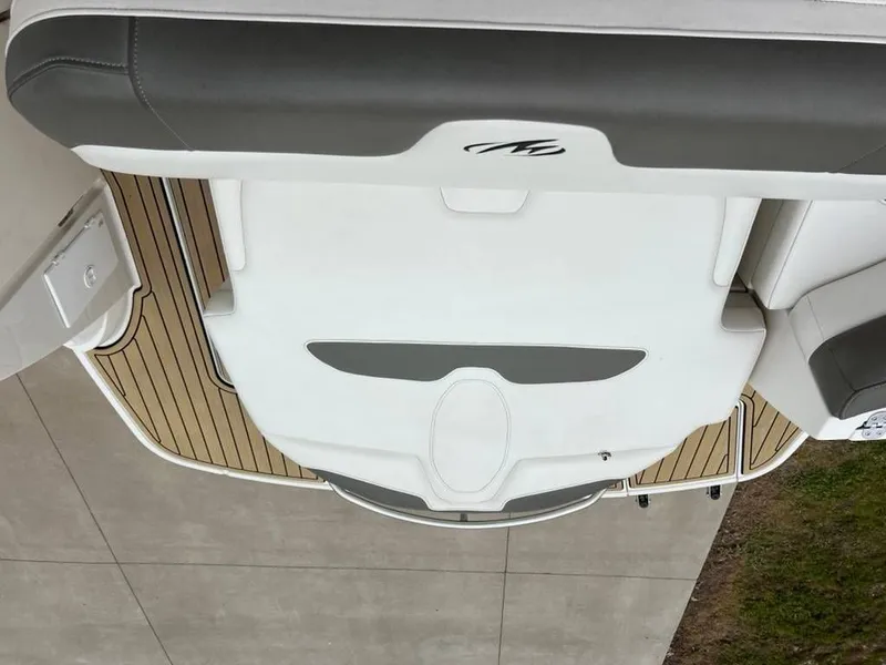 Slide: The Image of Rear view of a 2011 Monterey 260 SCR boat deck. - 23