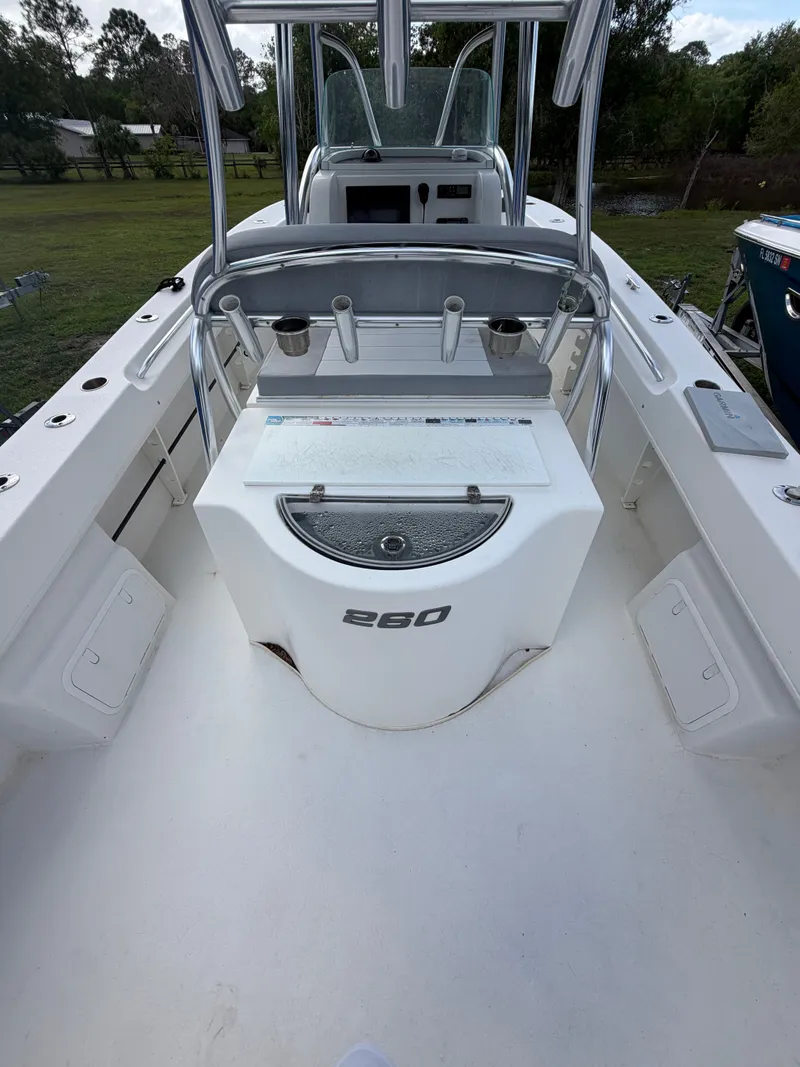Slide: The Image of Interior view of a 2018 Twin Vee 260GF boat. - 4