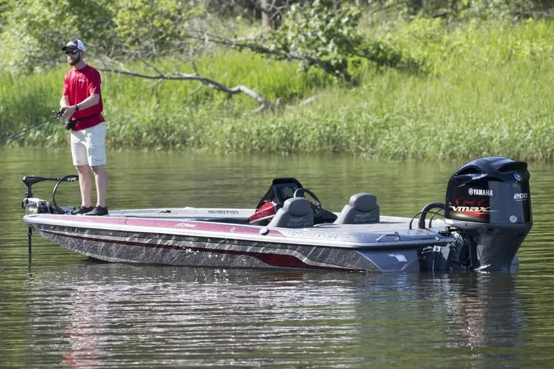 Slide: The Image of Manufacturer Provided Image: 2019 Skeeter ZX 200 fishing boat on a lake with an angler. - 18