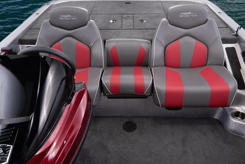 Slide: The Image of Manufacturer Provided Image: 2019 Skeeter ZX 200 boat interior with red and gray seats. - 23