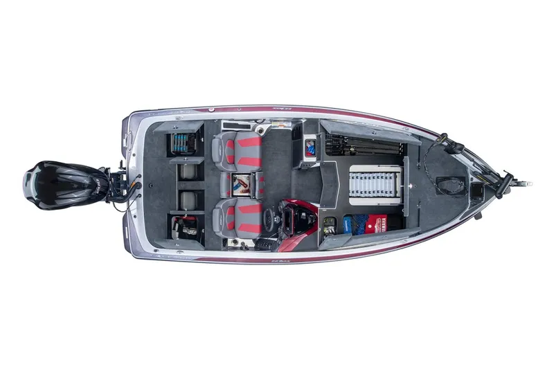 Slide: The Image of Manufacturer Provided Image: 2019 Skeeter ZX 200 fishing boat, top view, showing seating and storage compartments. - 27
