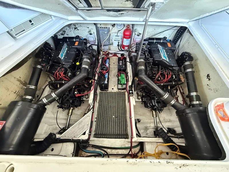 Slide: The Image of Engine room of a 1999 Formula 41 Performance Cruiser with dual engines. - 24