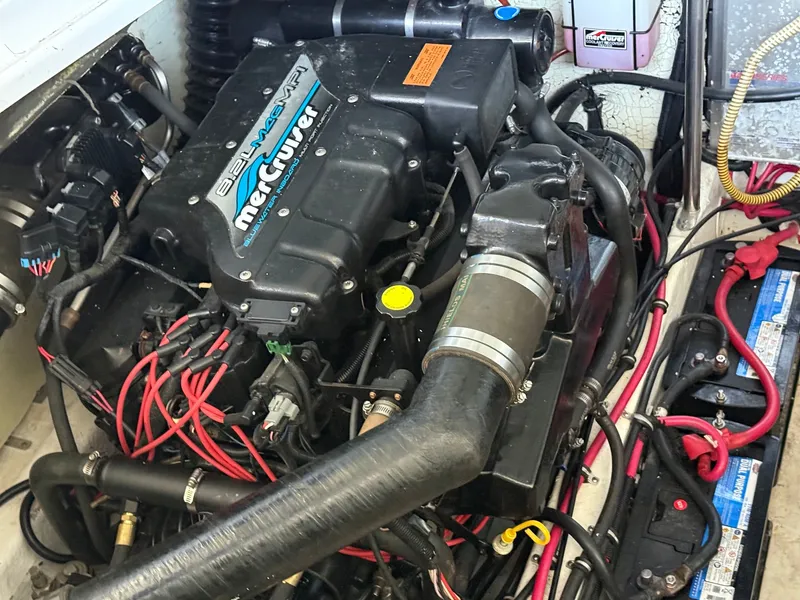 Slide: The Image of Engine compartment of a 1999 Formula 41 Performance Cruiser with MerCruiser engine. - 25