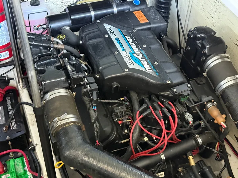 Slide: The Image of Engine room of a 1999 Formula 41 Performance Cruiser with MerCruiser engine. - 26