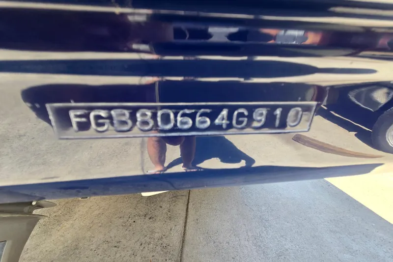 Slide: The Image of 2010 Chaparral Sunesta 224 boat hull identification number (HIN) close-up. - 44