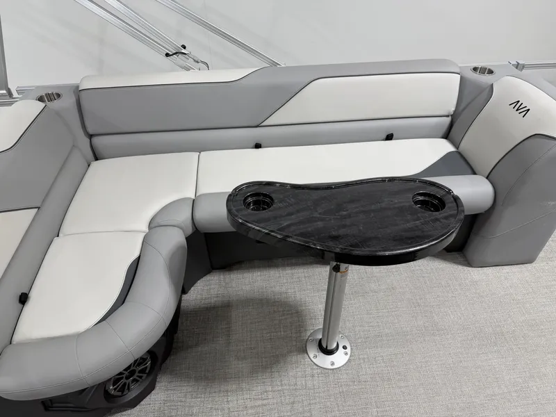 Slide: The Image of Luxurious seating in Avalon Venture 85 Rear Fish 2026 boat. - 11