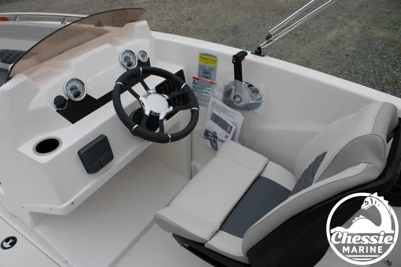 Slide: The Image of Interior view of the 2025 Starcraft SVX 171 OB boat. - 10