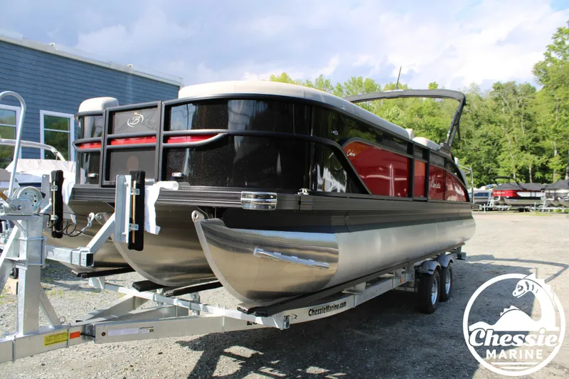 The Image of 2025 Barletta Cabrio C24U pontoon boat on trailer. - 1