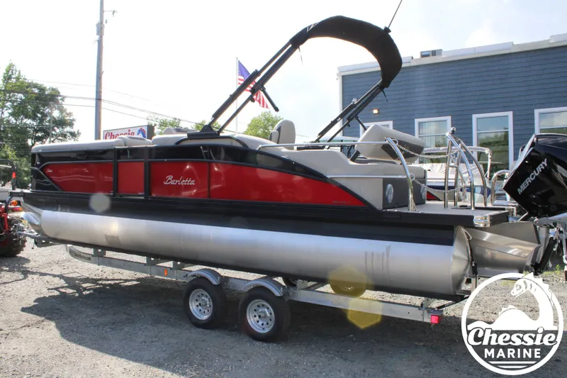 Slide: The Image of 2025 Barletta CABRIO C24U pontoon boat at Chessie Marine. - 3