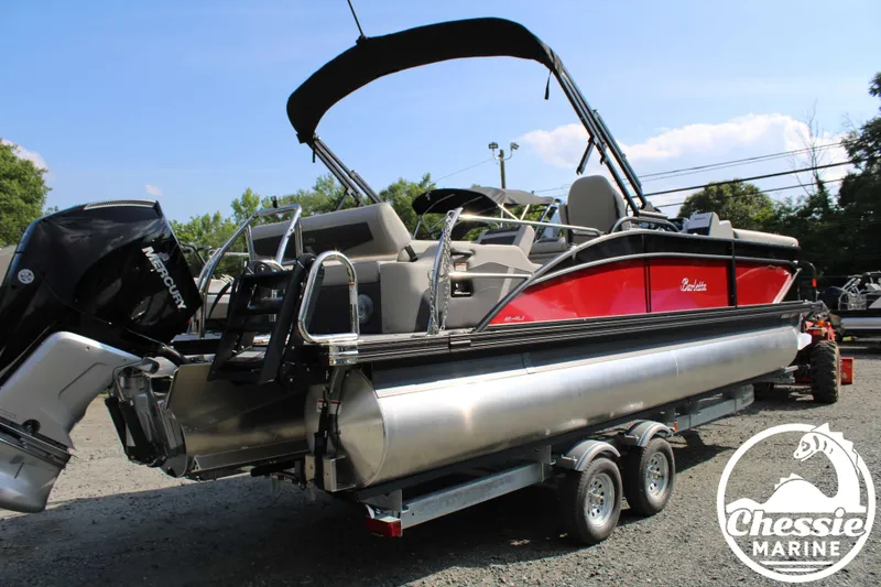 Slide: The Image of 2025 Barletta CABRIO C24U pontoon boat with Mercury engine. - 4