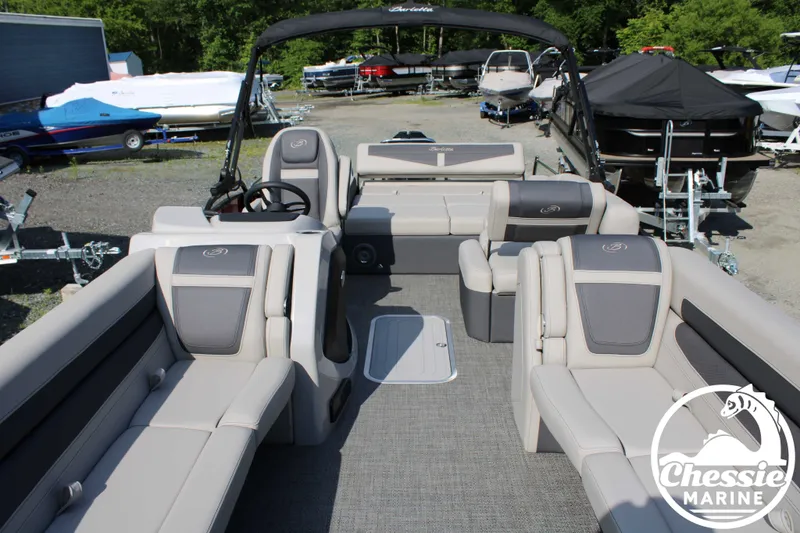 Slide: The Image of 2025 Barletta CABRIO C24U pontoon boat with luxurious interior. - 7