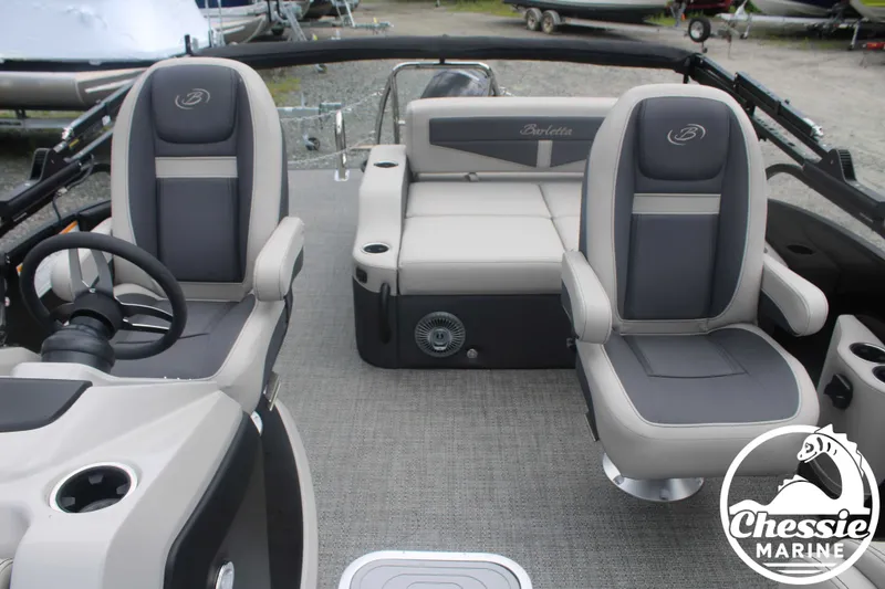 Slide: The Image of Interior of 2025 Barletta Cabrio C20UC with gray seating. - 8