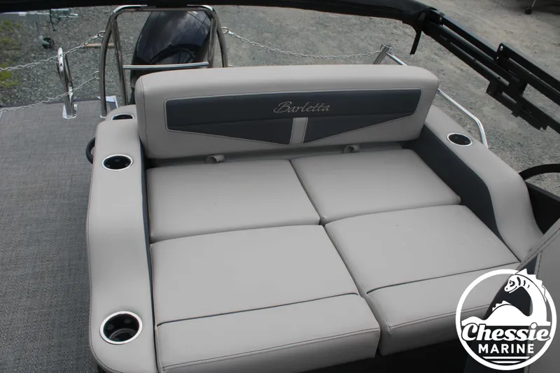 Slide: The Image of 2025 Barletta Cabrio C20UC boat rear seat with cup holders. - 9