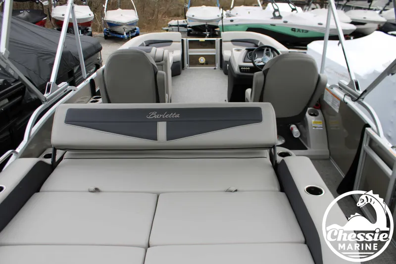 Slide: The Image of Interior view of 2025 Barletta CABRIO C24UC pontoon boat. - 17