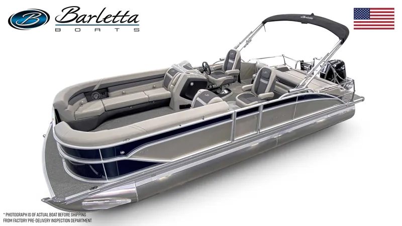 Slide: The Image of 2025 Barletta Cabrio C24UC pontoon boat with luxurious design. - 8