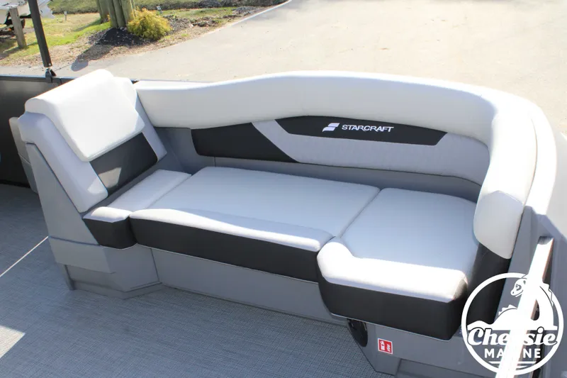 Slide: The Image of Starcraft VX 22 R DH 2026 boat seating with modern design. - 11
