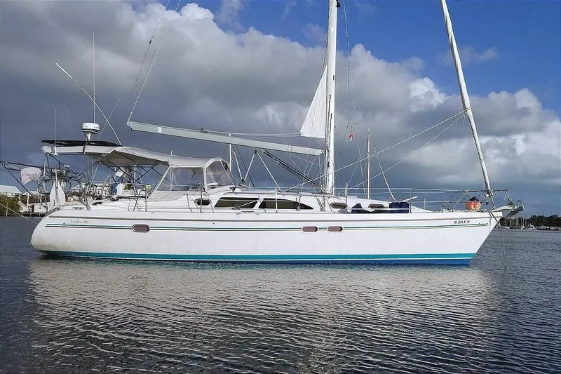 The Image of 2003 Catalina 387 sailboat on calm water. - 0