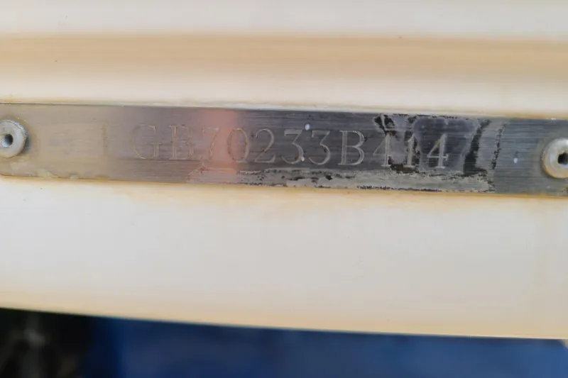 Slide: The Image of Hull identification number on a 2014 Chaparral 246 SSi boat. - 73