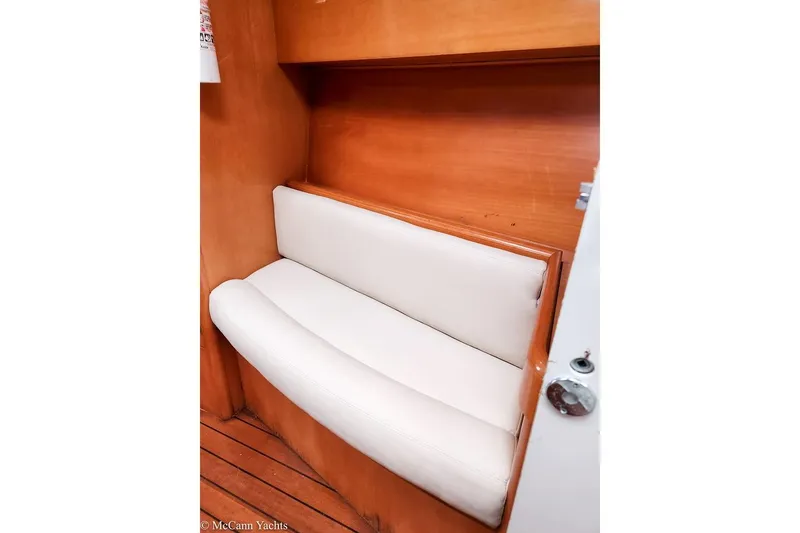 Slide: The Image of Cozy seating area in 2005 Beneteau First 44.7 yacht with wooden interior. - 26