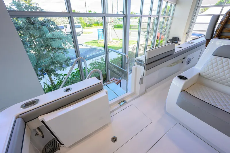 Slide: The Image of 2025 Valhalla Boatworks V-37 interior with luxurious seating and modern design. - 30