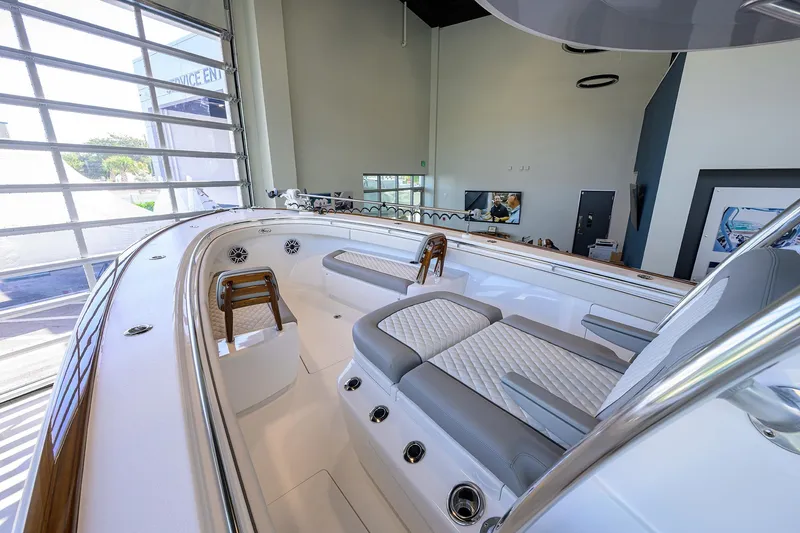 Slide: The Image of Luxurious interior of 2025 Valhalla Boatworks V-37, featuring elegant seating and modern design. - 7