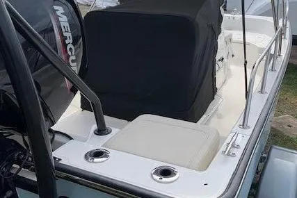 Slide: The Image of 2023 Boston Whaler 170 Montauk boat with Mercury engine. - 4