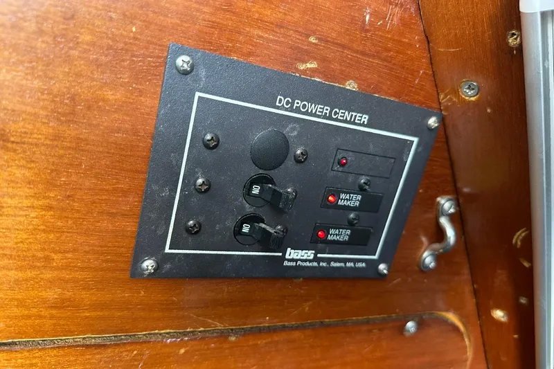 Slide: The Image of DC power center panel on a 2000 Beneteau 50 yacht interior. - 31