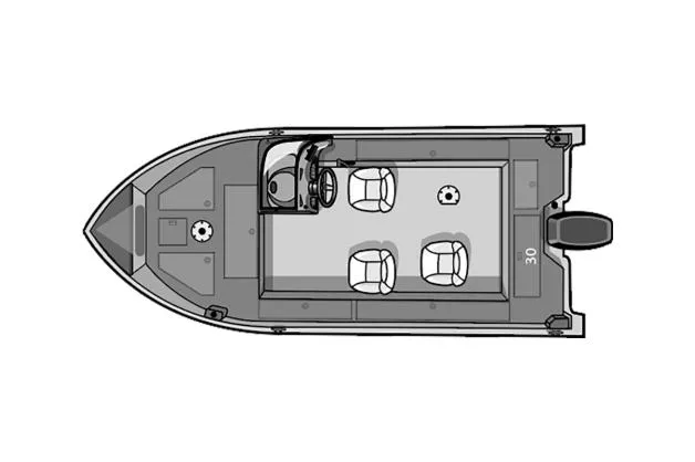 Slide: The Image of Manufacturer Provided Image: Top view of 2023 Starcraft Storm 176 SC fishing boat layout. - 6