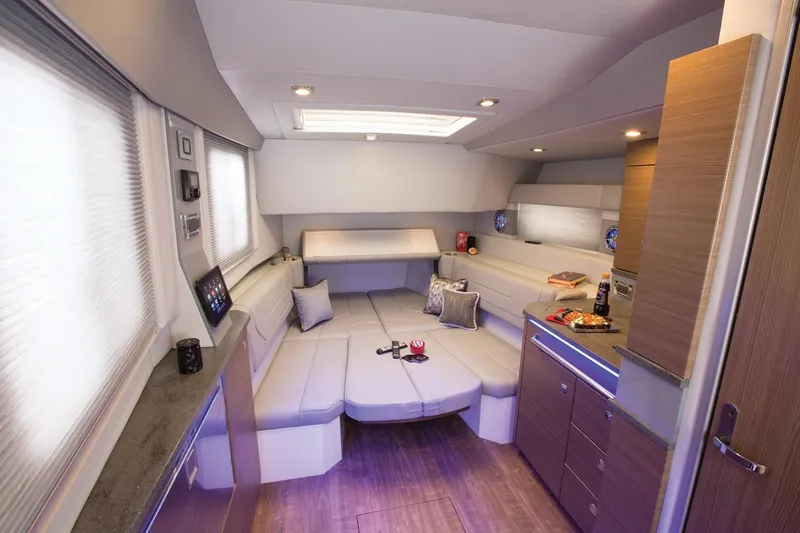 Slide: The Image of Manufacturer Provided Image: Luxurious interior of 2019 Formula 430 Super Sport Crossover yacht with modern amenities. - 19