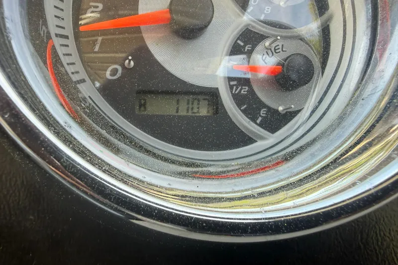 Slide: The Image of Close-up of 2018 Avalon Catalina Funship Platinum dashboard gauges. - 19