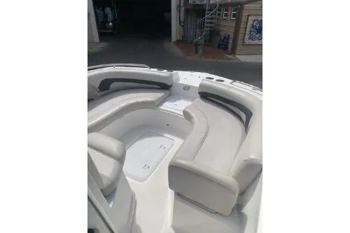 Slide: The Image of 2021 Hurricane Center Console 19 OB boat with spacious seating area. - 6