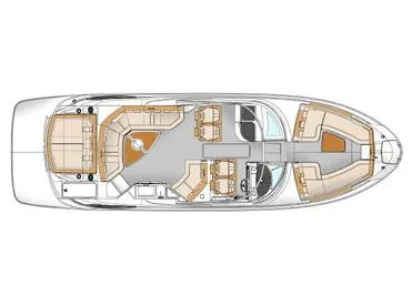 Slide: The Image of Manufacturer Provided Image: Top view layout of a 2015 Sea Ray 350 SLX boat. - 9