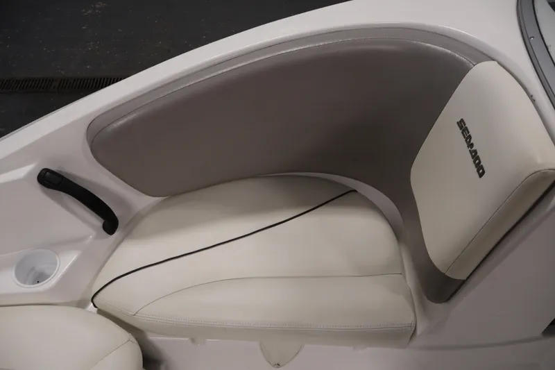 Slide: The Image of 2011 Sea-Doo Challenger 180 boat seat with cup holder and handle. - 15