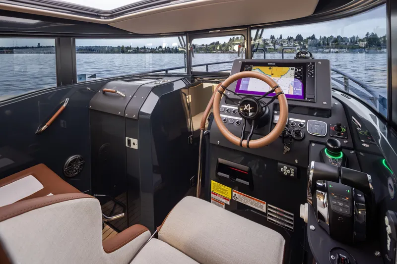Slide: The Image of Interior of 2023 Arksen 30 Adventure boat with modern navigation system. - 10