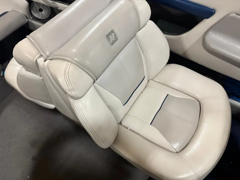 Slide: The Image of Beige leather seat in 1995 Four Winns 245 Sundowner boat. - 5