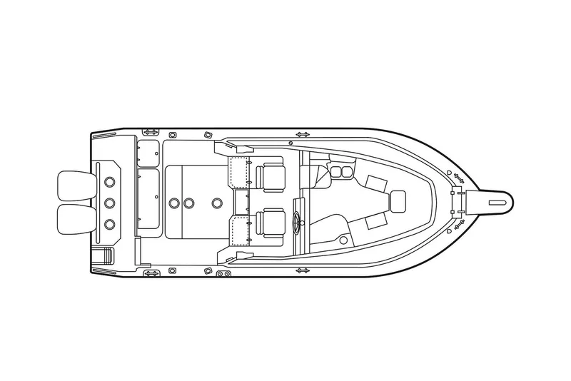 Slide: The Image of Manufacturer Provided Image: Top view schematic of 2023 Grady-White Marlin 300 boat layout. - 30