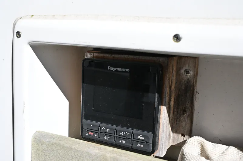 Slide: The Image of Raymarine device installed on a 1980 Tartan 37 sailboat. - 22