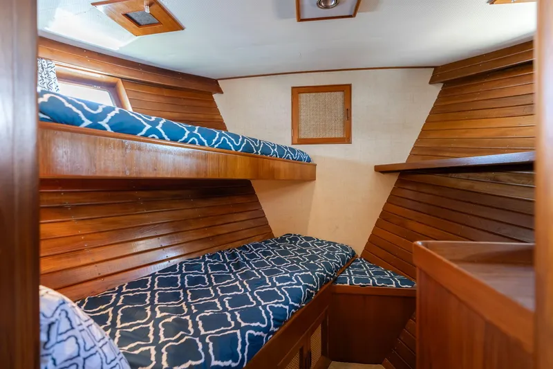 Slide: The Image of 1976 Grand Banks 52 Europa interior with wooden finish. - 17