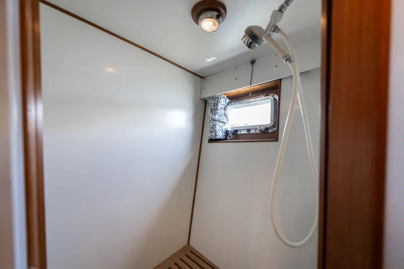 Slide: The Image of Shower area in 1976 Grand Banks 52 Europa boat. - 24