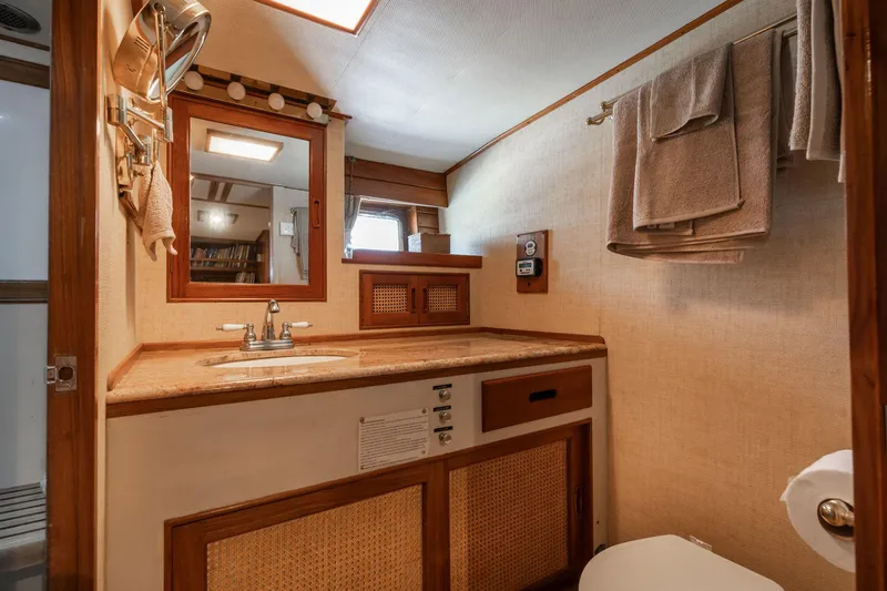 Slide: The Image of Interior view of 1976 Grand Banks 52 Europa yacht bathroom. - 28