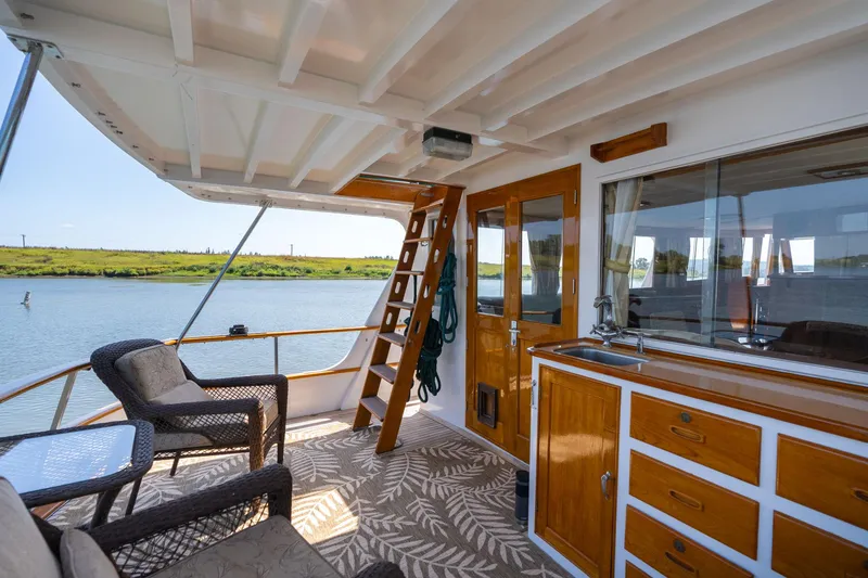 Slide: The Image of Interior view of 1976 Grand Banks 52 Europa yacht. - 4