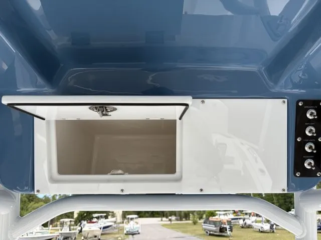 Slide: The Image of 2026 Sea Pro 202 Center Console storage and controls. - 13