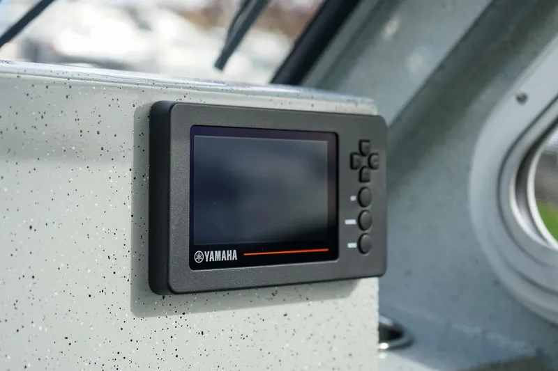 Slide: The Image of Yamaha display on 2026 Weldcraft 220 Ocean King boat dashboard. - 16