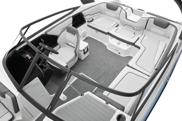 Slide: The Image of 2026 Yamaha Boats SX190 interior with spacious seating and modern design. - 5