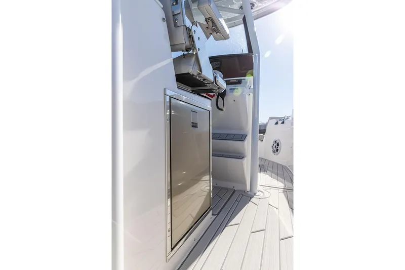 Slide: The Image of Manufacturer Provided Image: Interior view of 2025 Solara S-250 CW boat, featuring sleek design and modern equipment. - 15