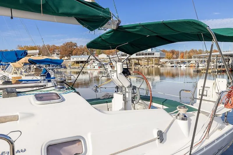 Slide: The Image of Beneteau Oceanis Clipper 343 sailboat docked, 2008 model. - 16