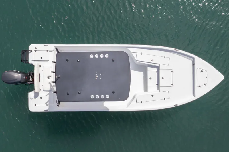 Slide: The Image of Overhead view of 2019 Blazer Bay 2400 boat on water. - 33