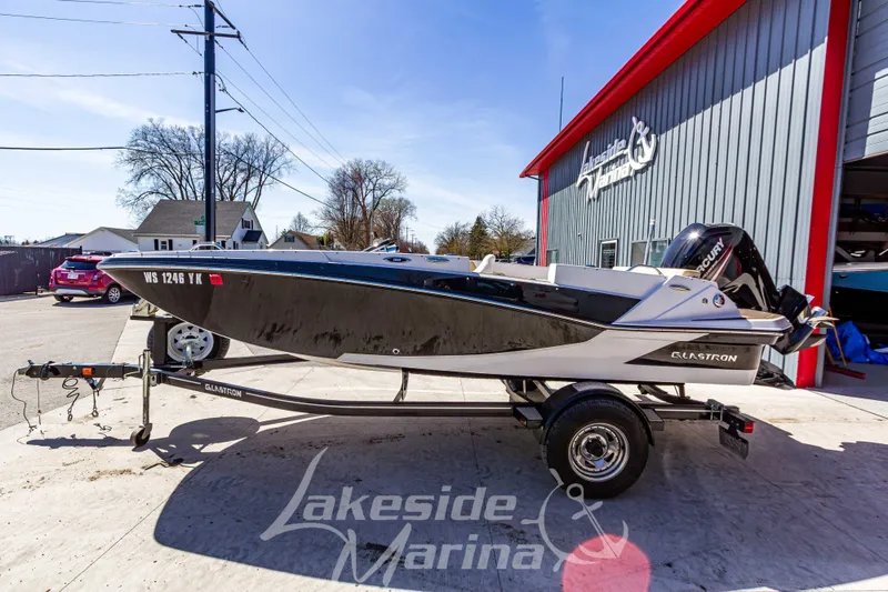 Slide: The Image of 2019 Glastron GTD 180 boat on trailer at Lakeside Marina. - 8